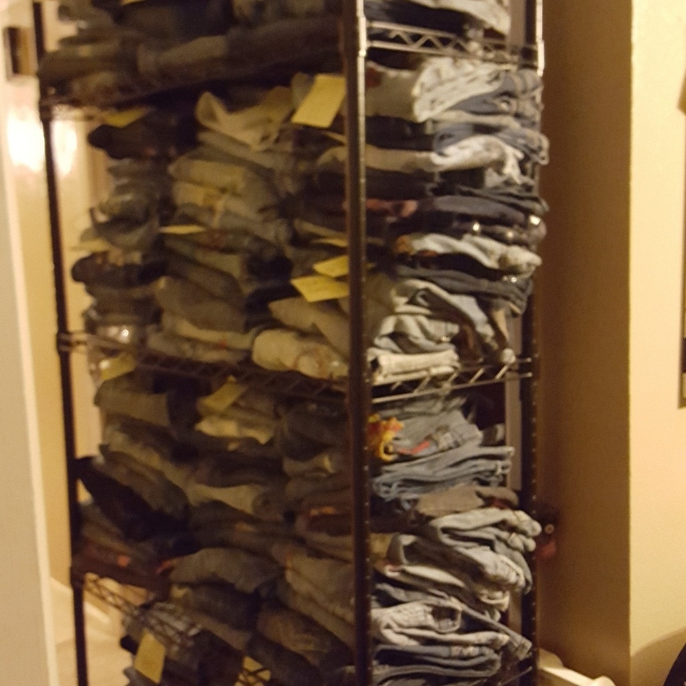 Yvonne: Shelves of jeans